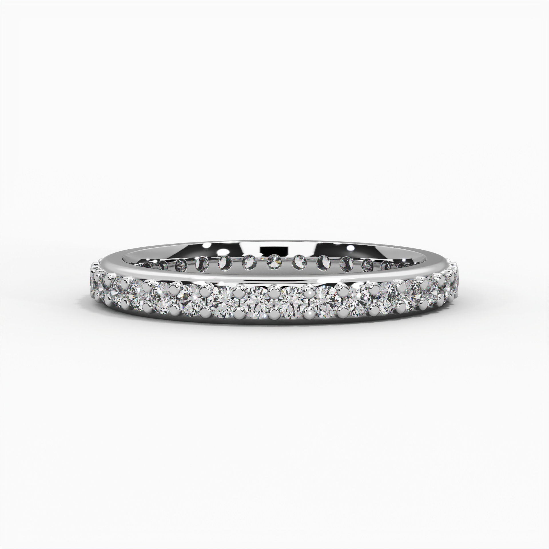 Round Full Pavé Eternity Ring thumbnail 5