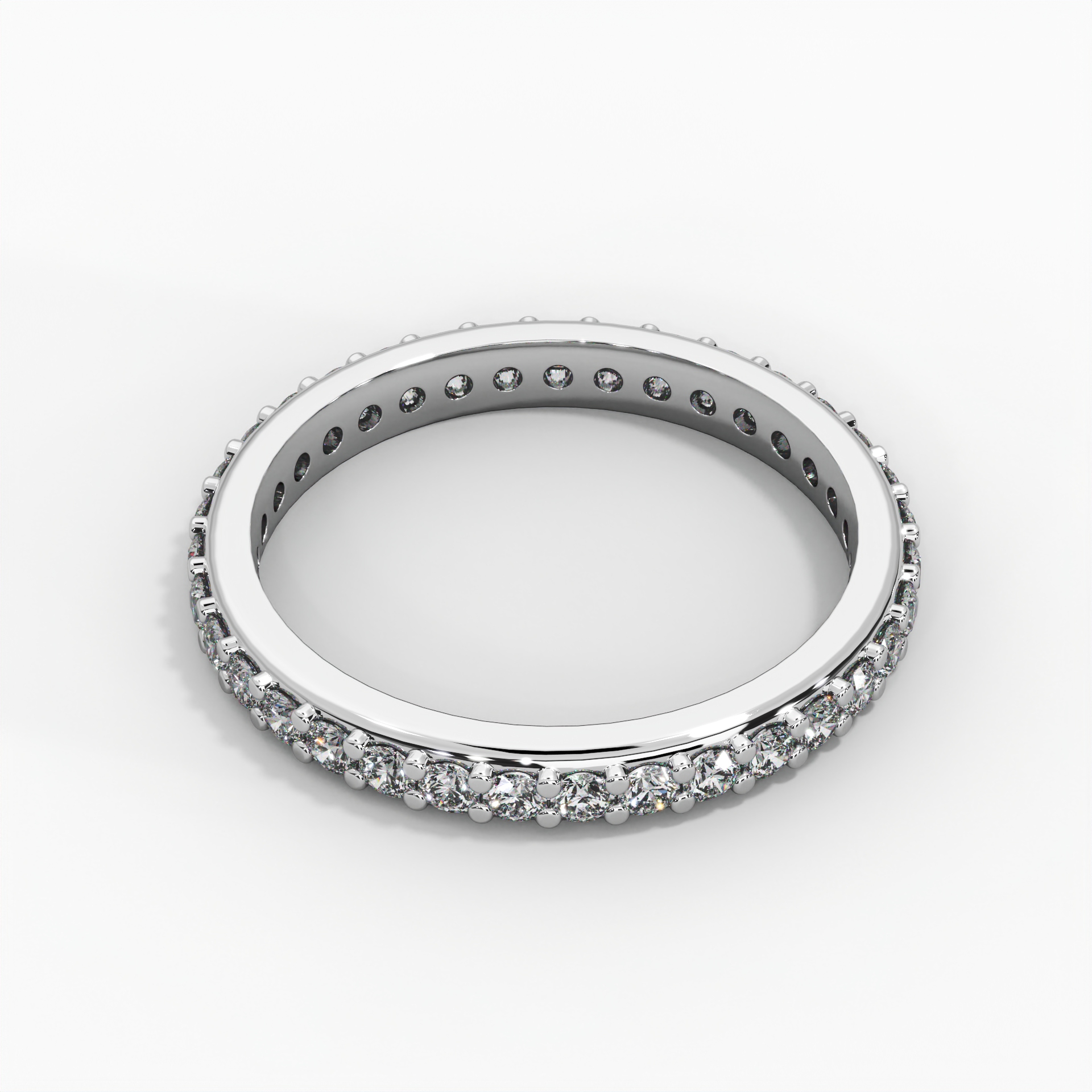 Round Full Pavé Eternity Ring thumbnail 3