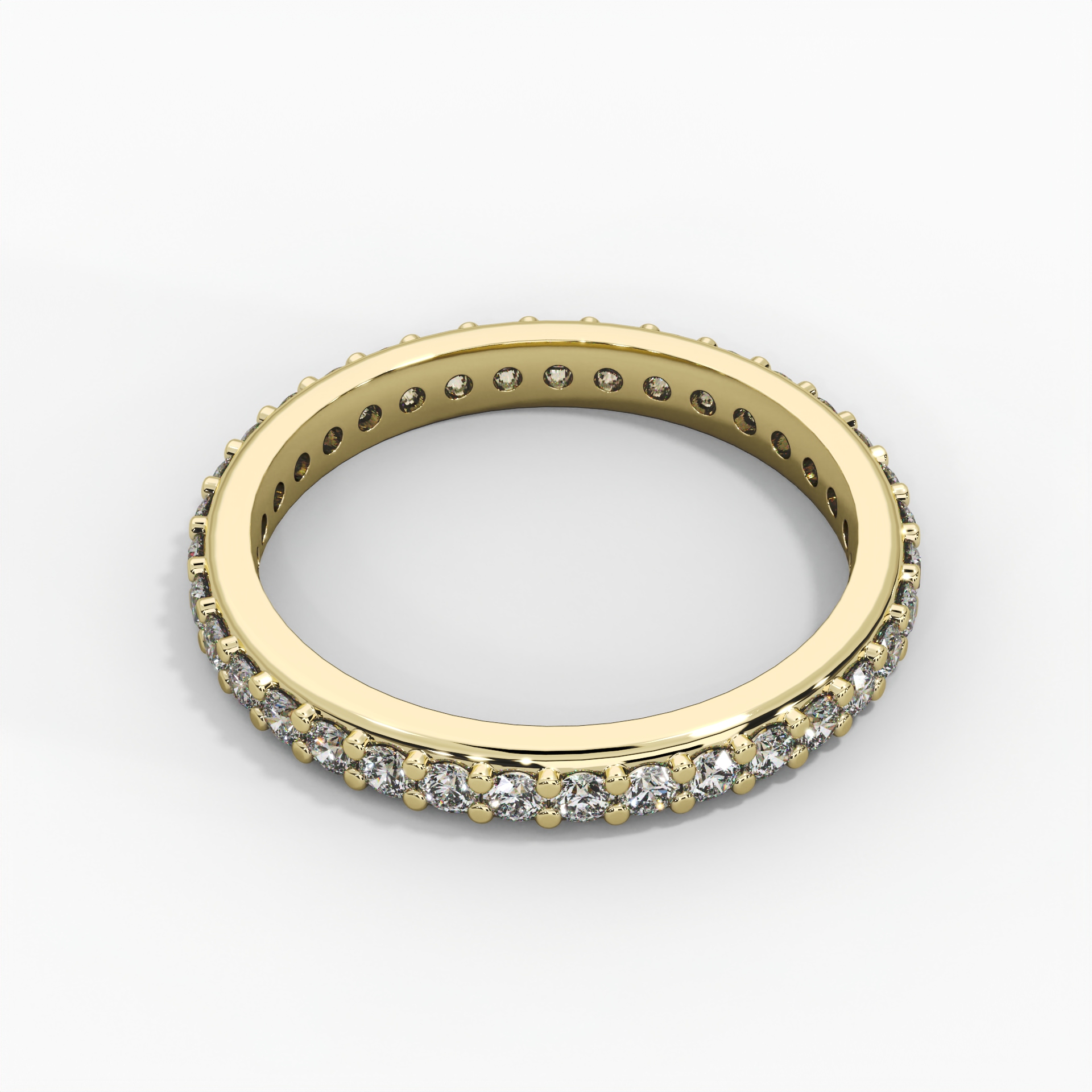 Round Full Pavé Eternity Ring thumbnail 4