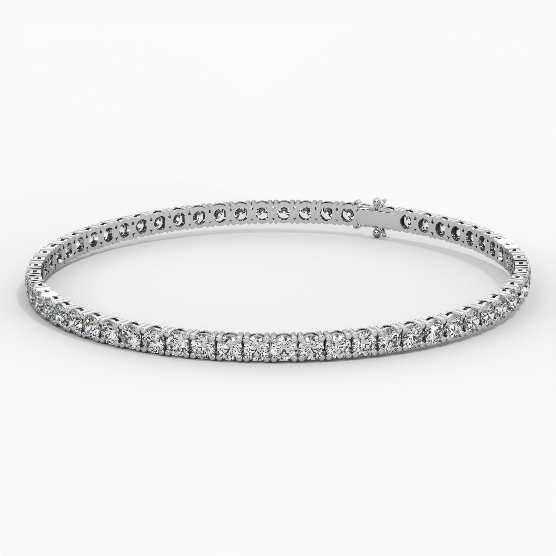 Lab Diamond 3mm Tennis Bracelet thumbnail 2