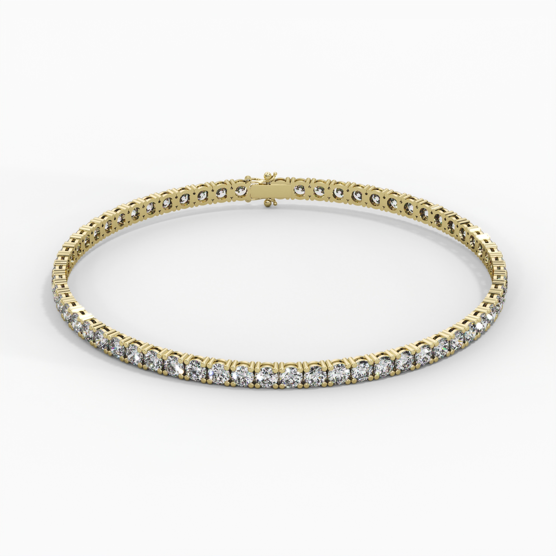 Lab Diamond 3mm Tennis Bracelet thumbnail 4