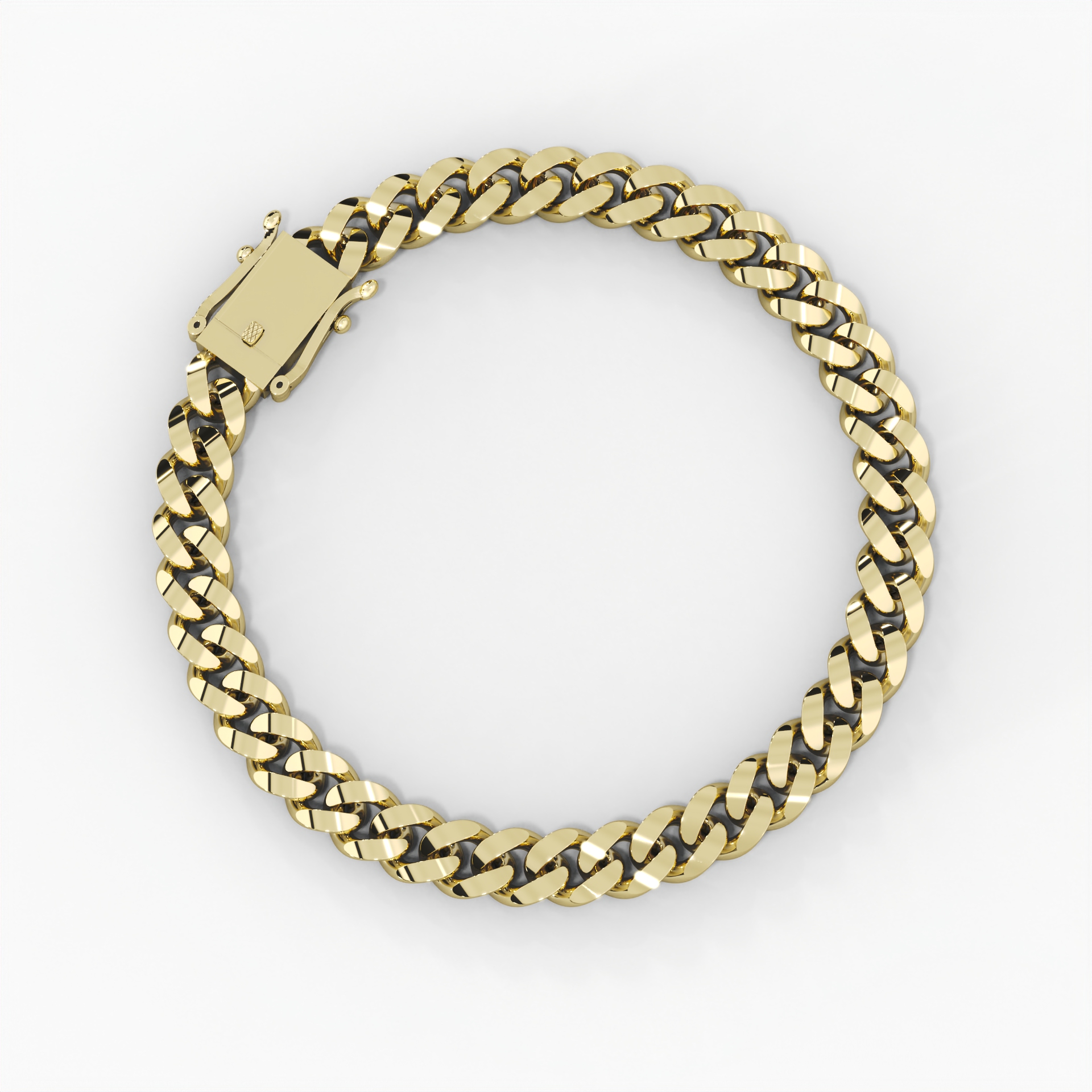 7mm Diamond-Cut Miami Cuban Bracelet thumbnail 4