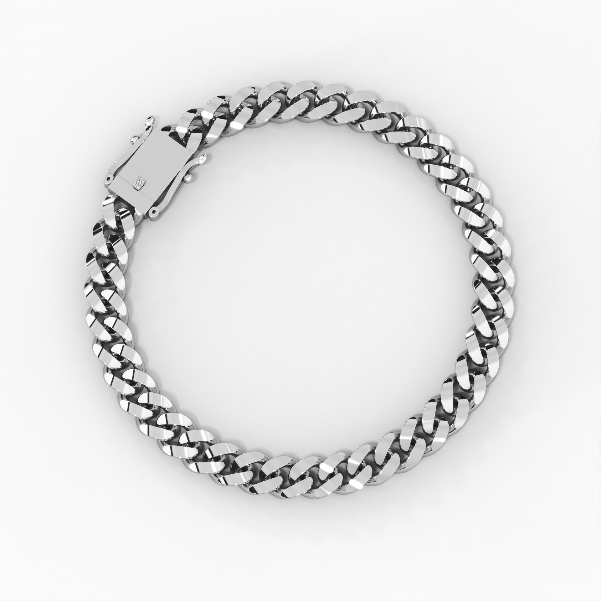 7mm Diamond-Cut Miami Cuban Bracelet thumbnail 3