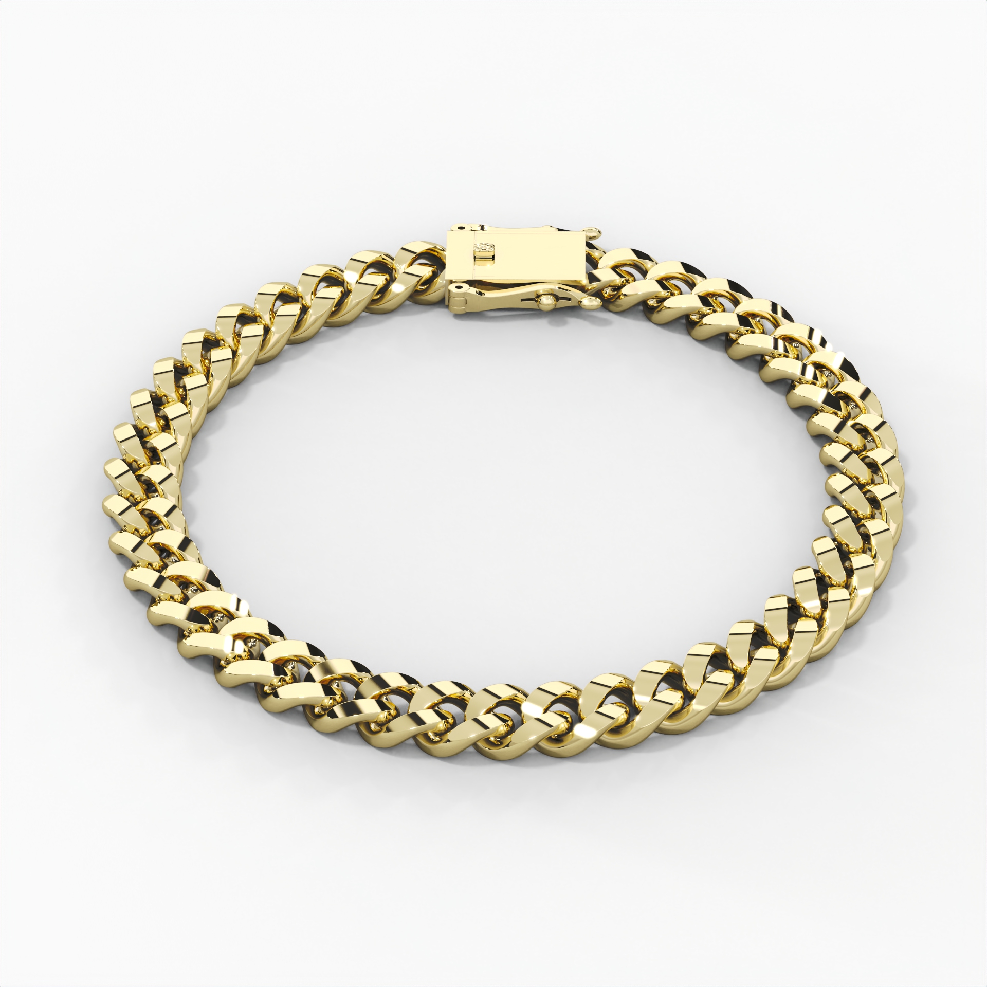 7mm Diamond-Cut Miami Cuban Bracelet